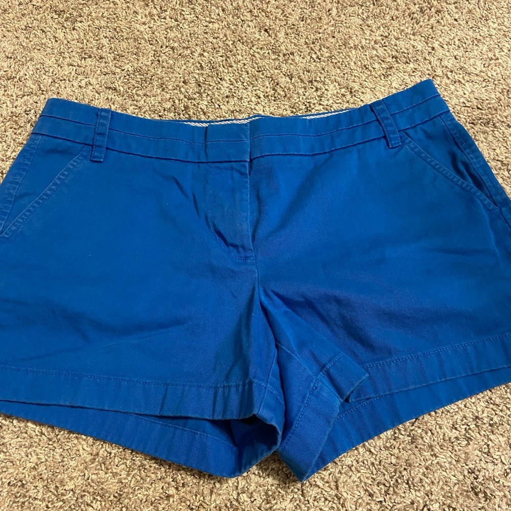 J. Crew Blue Chino Cotton Shorts